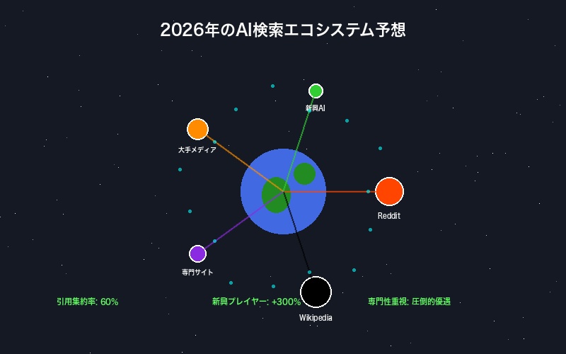 未来のAI検索エコシステム予想図