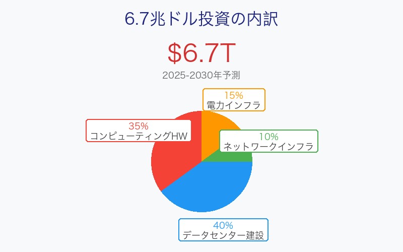 データセンター投資内訳円グラフ