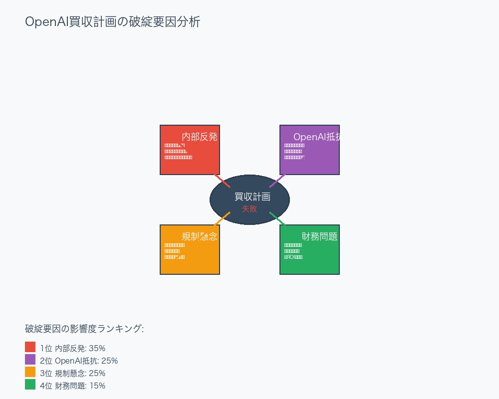 OpenAI買収計画の破綻要因分析図