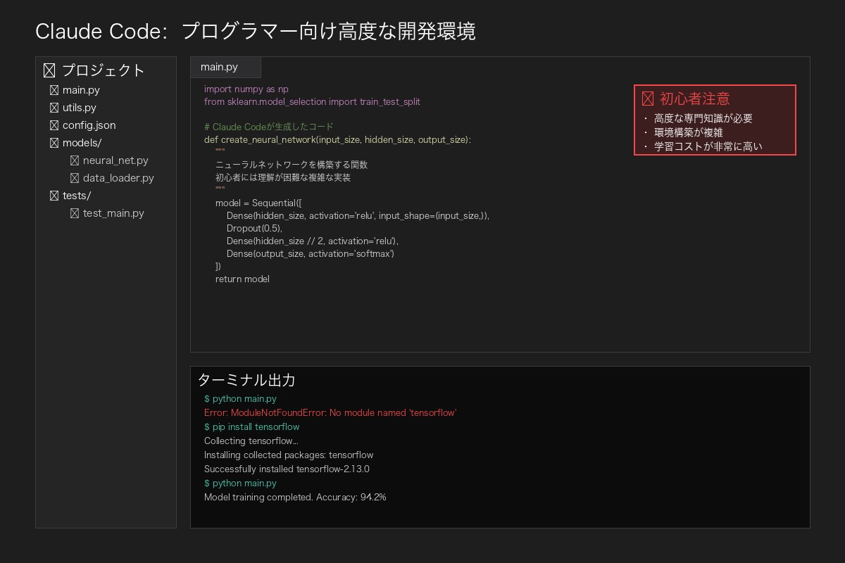 Claude Codeの開発環境インターフェース