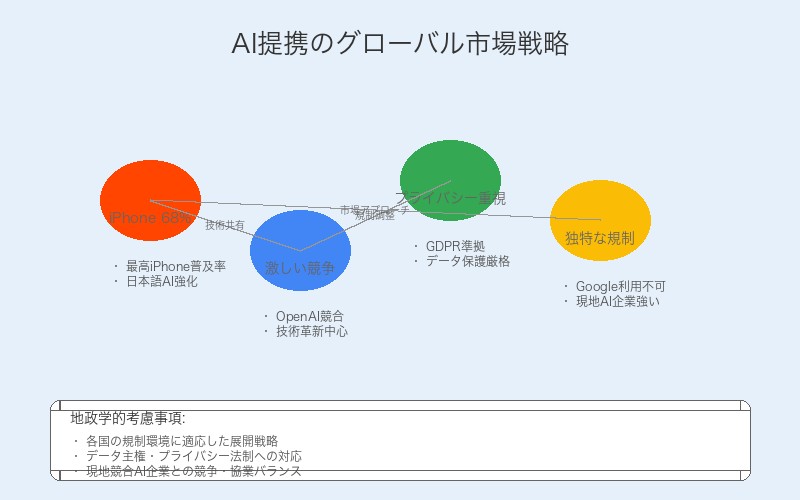 Apple×Google AI提携のグローバル市場戦略と地政学的影響