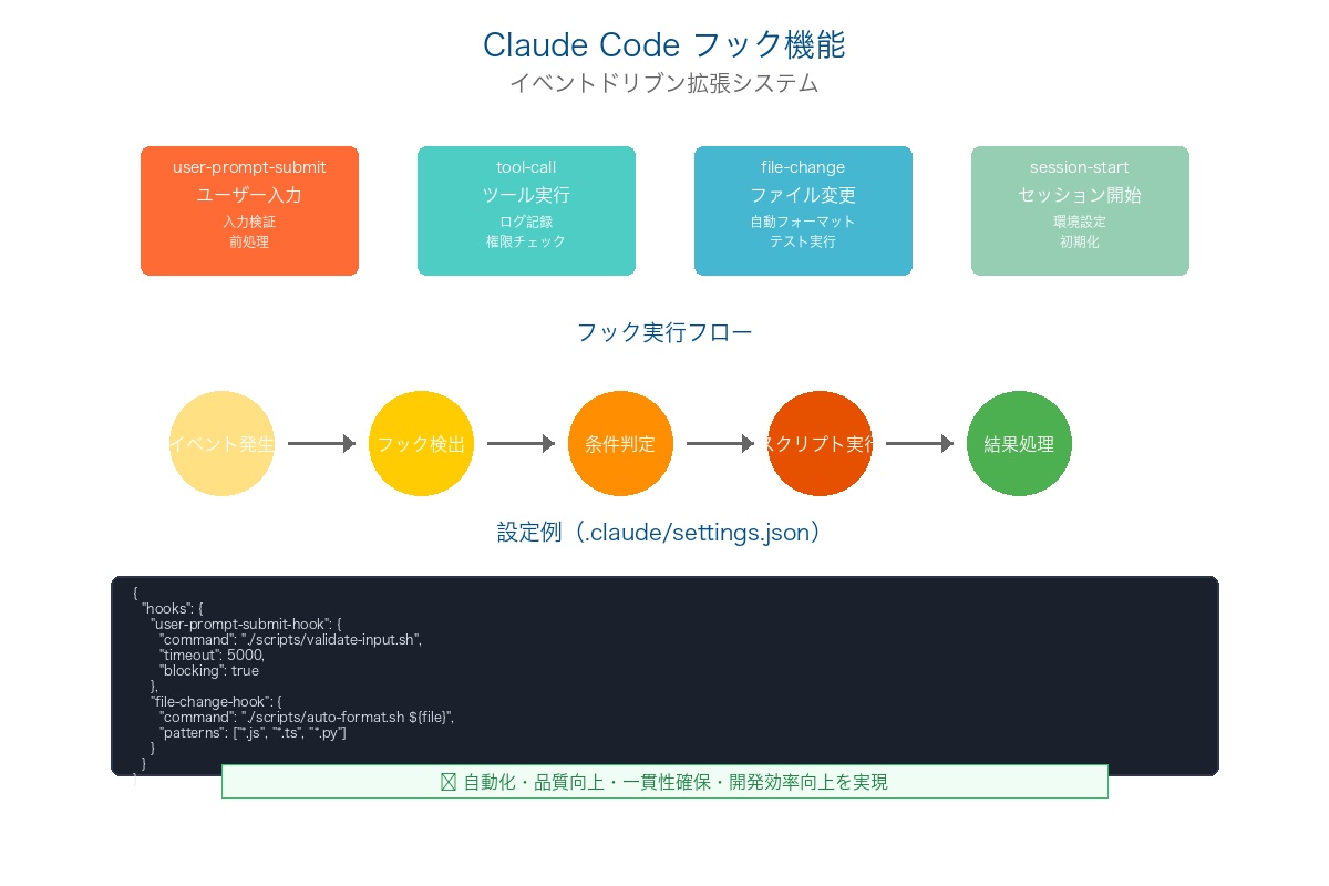 Claude Code フック機能のイベントドリブンアーキテクチャ