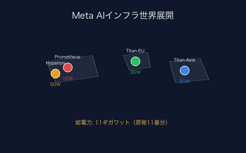 Meta社のグローバルAIインフラ展開マップ
