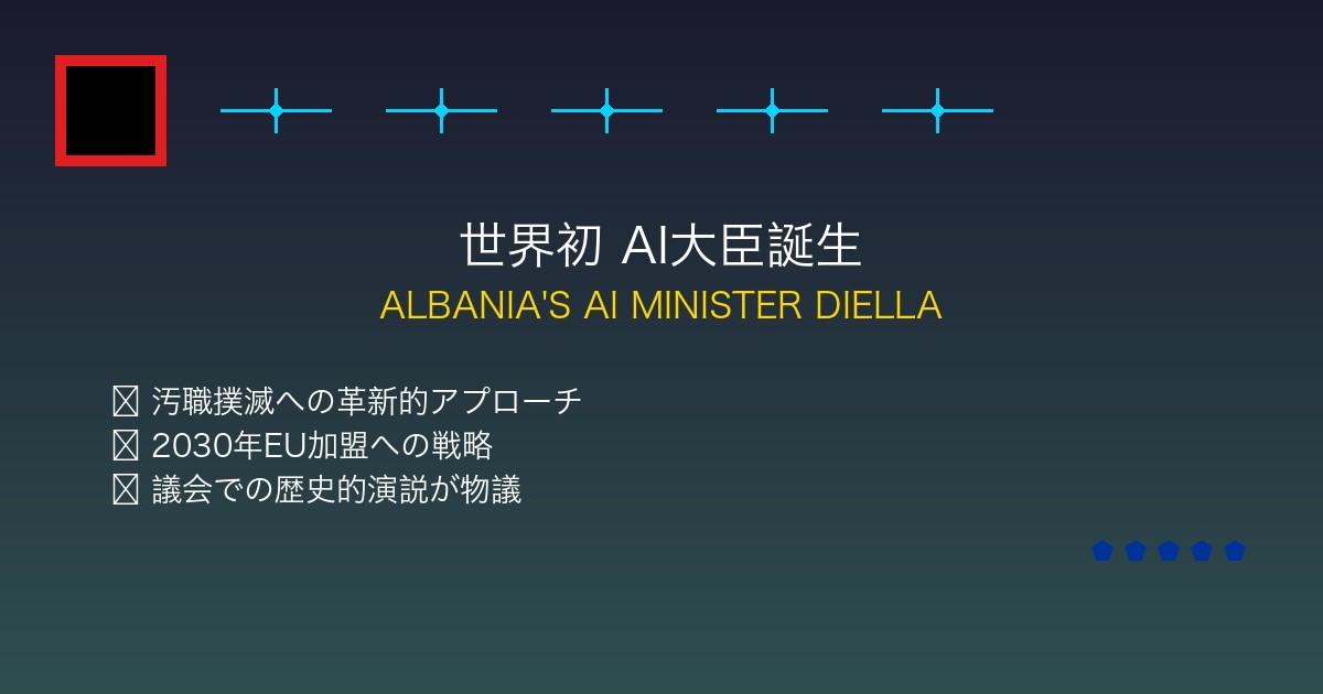 アルバニア世界初AI大臣Diellaの任命と汚職撲滅への革新的取り組み