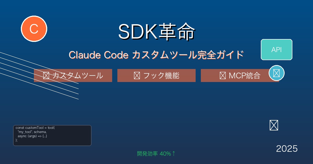 Claude Code SDKカスタムツール・フックガイド - claude-code-sdk-custom-tools-featured.jpg