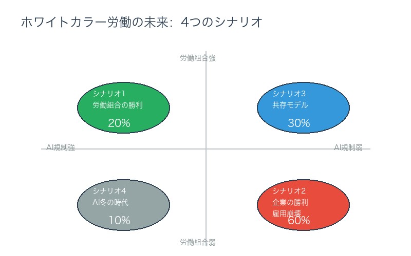 ホワイトカラー労働の未来4つのシナリオ