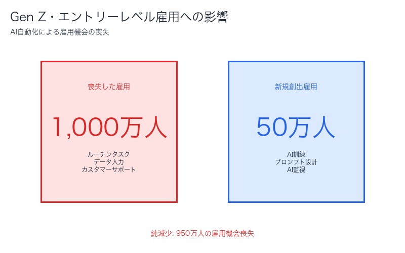 Gen Z・エントリーレベル雇用への影響チャート