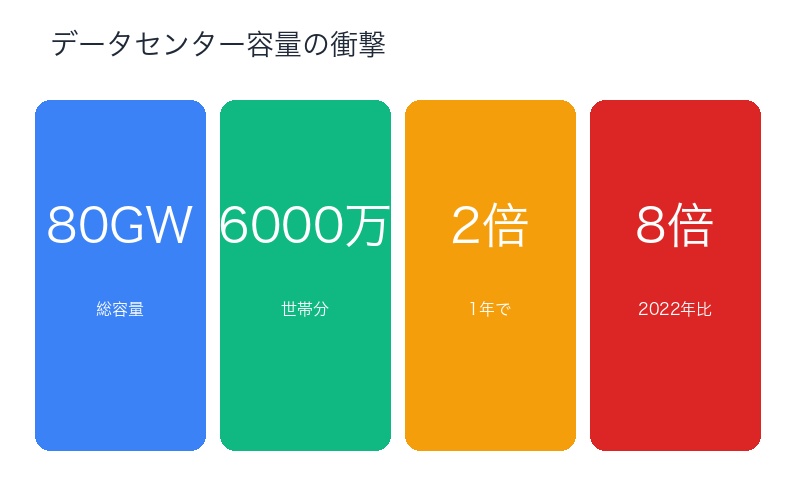 データセンター容量の衝撃的な統計
