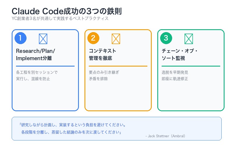 Claude Code成功の3つの鉄則