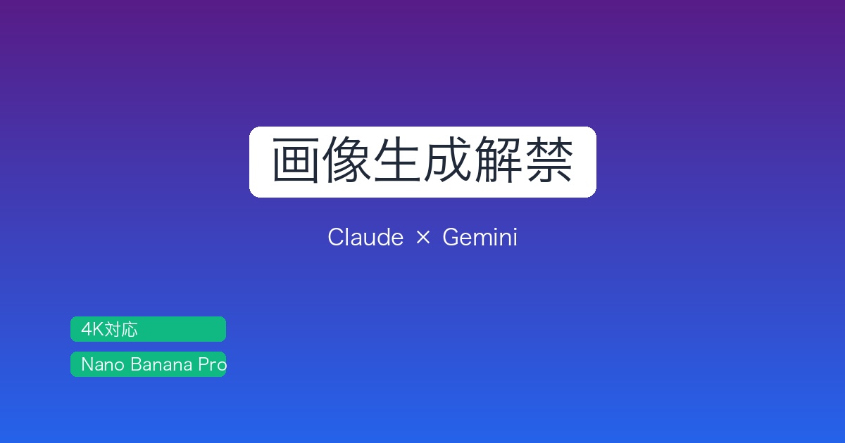 Claude × Gemini統合による画像生成機能解禁のビジュアル
