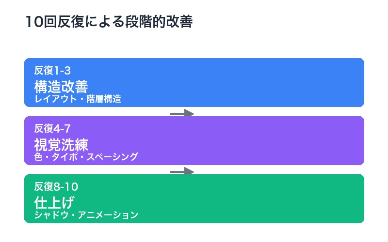 10回反復による段階的改善プロセス