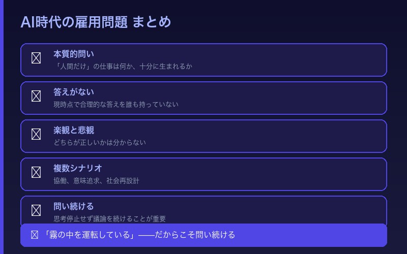 AI時代の雇用問題まとめ