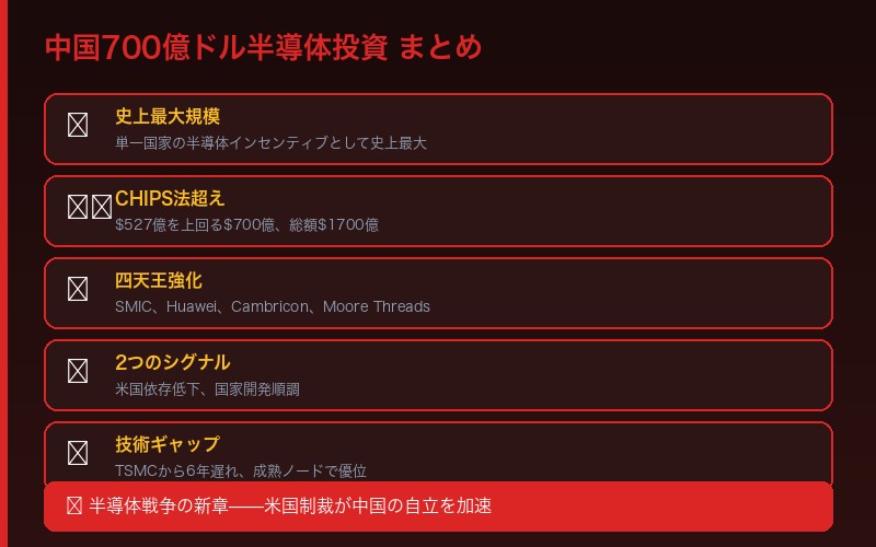 中国700億ドル半導体投資のまとめ