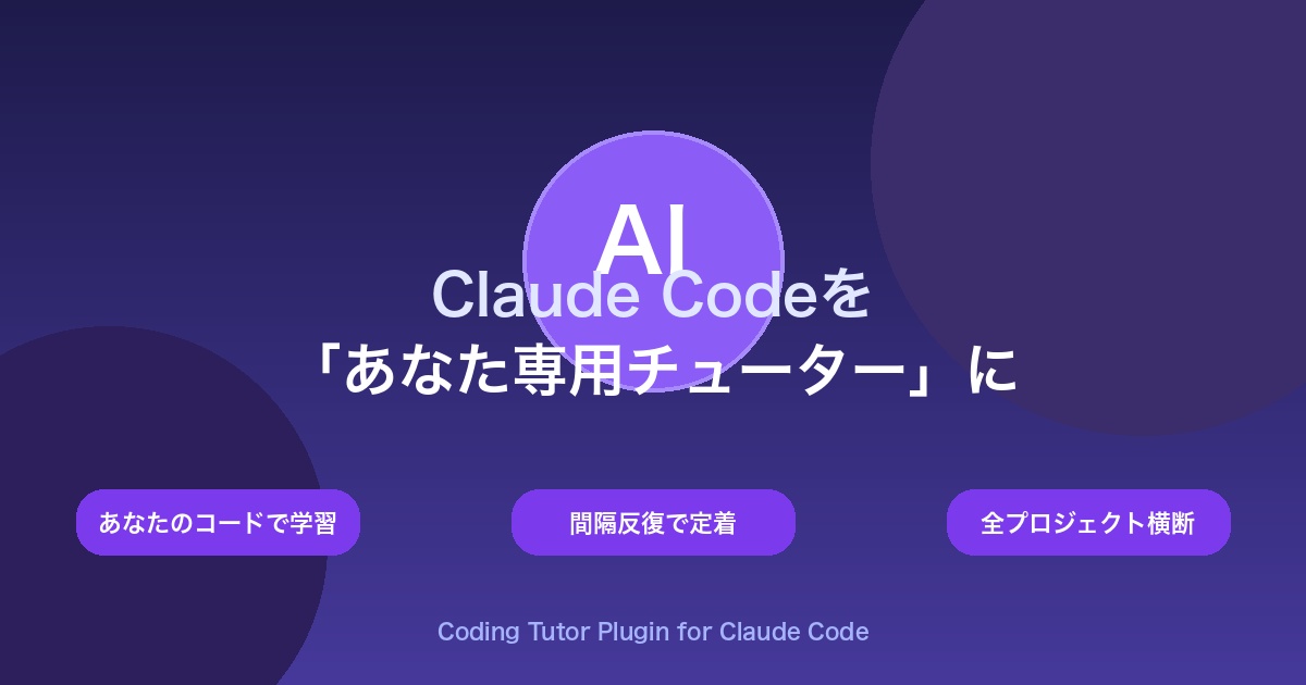 Claude Code Coding Tutorプラグインの概要