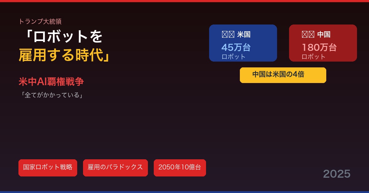 トランプ ロボット雇用 米中競争