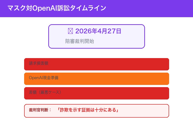 マスク対OpenAI訴訟タイムライン