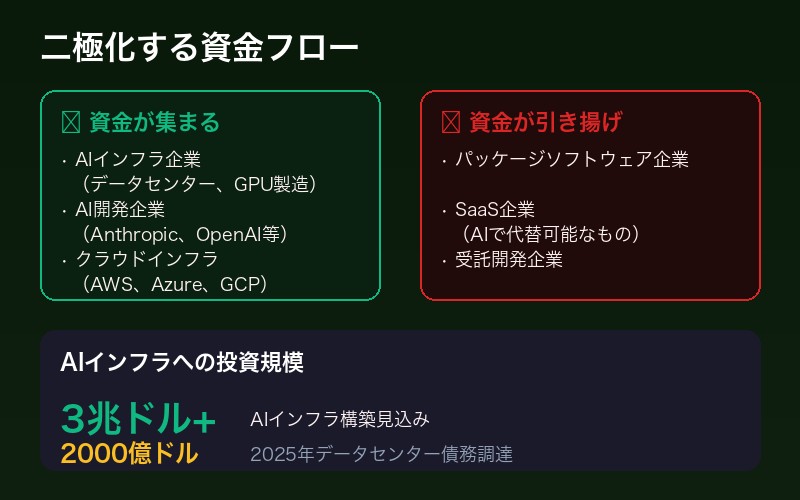 資金フローの二極化