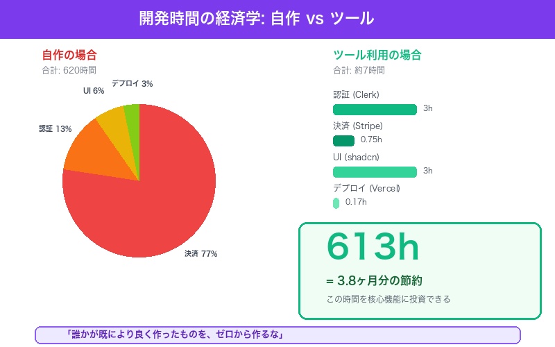開発時間の経済学：自作vsツール利用の工数比較
