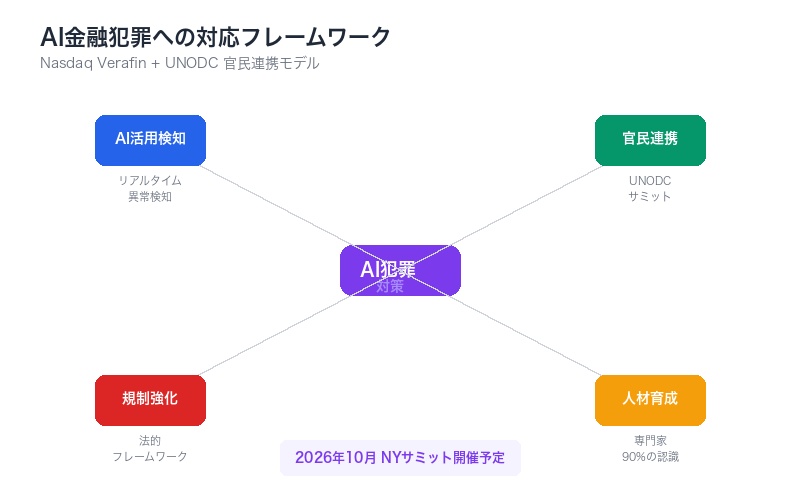 AI金融犯罪への対応フレームワーク マインドマップ
